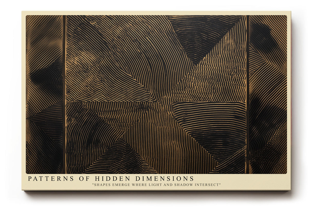 Paul Sinus Wandbild Patterns of Hidden Dimensions Abstract Geometry of Light and Shadow