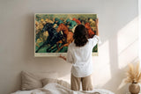 Paul Sinus Wandbild 120x80cm Pferderennen klassische Malerei dynamische Pferde Kunst Kunstdruck grosses Wandbild 120x80cm sportliche Wanddekoration fuer Wohnzimmer Büro Arbeitszimmer