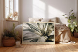 Paul Sinus Wandbild 120x80cm Pflanze Aquarell modern beige schwarz botanische Kunst Kunstdruck grosses Kunstbild elegante Wanddekoration fuer Wohnzimmer Büro Flur