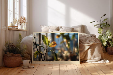 Paul Sinus Wandbild 120x80cm Pflanzen Makrofotografie Blatt im Sonnenlicht ruhige Natur Fotokunst modernes Naturbild stilvolle
