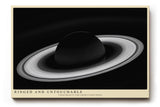 Paul Sinus Wandbild 120x80cm Planet Mit Ringen Kosmos Minimalistische Weltraum Kunst Schwarz Weiss Illustration Kunstdruck Poster Grosse Wanddekoration fuer Wohnzimmer Büro