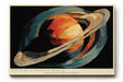 Paul Sinus Wandbild 120x80cm Planet mit Ringen Weltraum Illustration moderne Science Fiction Kunst stilvolle Wanddekoration fuer Wohnzimmer Büro