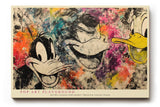 Paul Sinus Wandbild 120x80cm Pop Art Ente Cartoon bunt moderne Street Art Illustration Kunstdruck grosses Wandbild 120x80cm kreative Wanddekoration fuer Wohnzimmer Jugendzimmer Büro