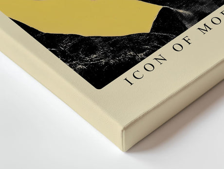 Paul Sinus Wandbild 120x80cm Pop Art Frau mit Brille Kaugummi modern retro Portraet Kunstbild gelb pink Wanddekoration fuer Wohnzimmer Büro