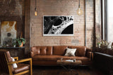 Paul Sinus Wandbild 120x80cm Porous Constellation of Silence Abstrakte Schwarz Weiss Struktur Kunst Modernes Design Wandbild 120x80cm