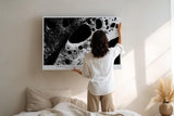 Paul Sinus Wandbild 120x80cm Porous Constellation of Silence Abstrakte Schwarz Weiss Struktur Kunst Modernes Design Wandbild 120x80cm