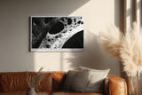 Paul Sinus Wandbild 120x80cm Porous Constellation of Silence Abstrakte Schwarz Weiss Struktur Kunst Modernes Design Wandbild 120x80cm