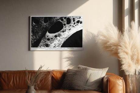 Paul Sinus Wandbild 120x80cm Porous Constellation of Silence Abstrakte Schwarz Weiss Struktur Kunst Modernes Design Wandbild 120x80cm