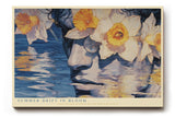 Paul Sinus Wandbild 120x80cm Portrait mit Blumen und Wasser Moderne Kunstmotiv mit floraler Spiegelung und sommerlicher Stimmung