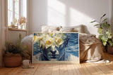 Paul Sinus Wandbild 120x80cm Portrait mit Narzissen Surreale Blumen Kunst Moderne Naturkomposition mit ruhiger Atmosphaere