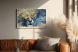 Paul Sinus Wandbild 120x80cm Portrait mit Narzissen Surreale Blumen Kunst Moderne Naturkomposition mit ruhiger Atmosphaere