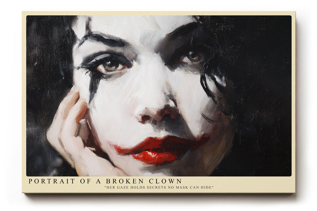Paul Sinus Wandbild Portrait of a Broken Clown Secrets Behind the Painted Smile