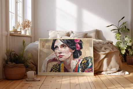 Paul Sinus Wandbild Portrait of Thoughtful Collage Beauty Art Made from Memory Layers