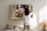Paul Sinus Wandbild Portrait of Thoughtful Collage Beauty Art Made from Memory Layers