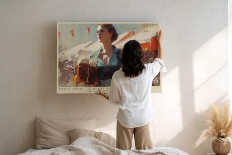 Paul Sinus Wandbild 120x80cm Prost from the Heart of Bavaria Oktoberfest Szene mit Bierkrügen Kunst Poster für Wohnzimmer Küche Bar