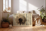 Paul Sinus Wandbild 120x80cm Pusteblume abstrakte Natur Illustration mit Linienstruktur modernes botanisches Kunstbild stilvolle