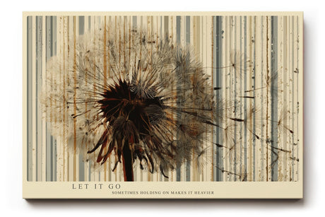 Paul Sinus Wandbild 120x80cm Pusteblume abstrakte Natur Illustration mit Linienstruktur modernes botanisches Kunstbild stilvolle