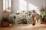 Paul Sinus Wandbild 120x80cm Pusteblume Makro Naturfotografie beige gruene Farben botanisches Kunstbild moderne Wanddekoration fuer Wohnzimmer Büro