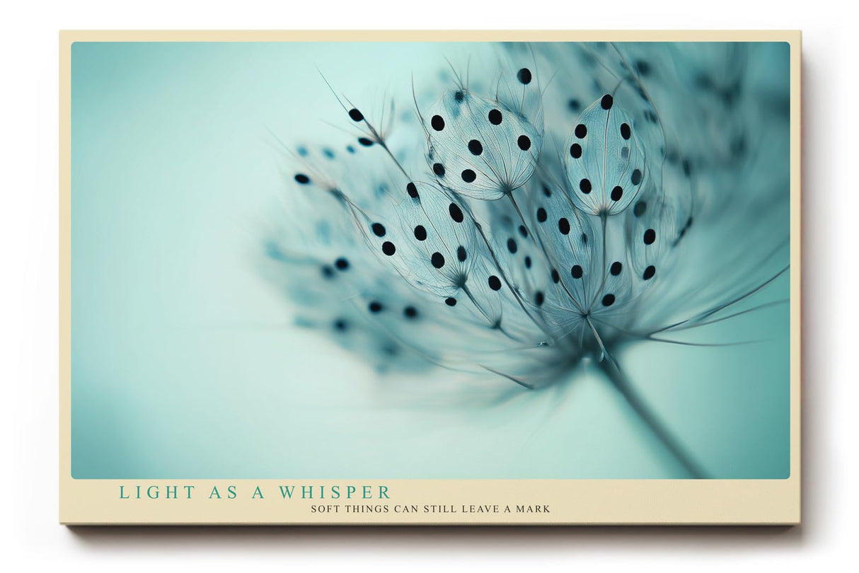 Paul Sinus Wandbild 120x80cm Pusteblume Makrofotografie in sanften Blautönen elegante Natur Fotokunst minimalistische botanische