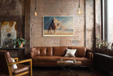 Paul Sinus Wandbild 120x80cm Pyramiden Aegypten Kamel Wuestenlandschaft historische Reise Kunst Wanddekoration Wohnzimmer Büro