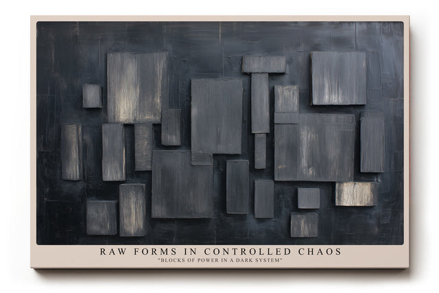 Paul Sinus Wandbild Raw Forms in Controlled Chaos Abstract Geometry of Dark Structure