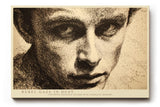 Paul Sinus Wandbild 120x80cm Rebel Gaze in Dust modernes Portrait in Punkttechnik Kunst Poster für Wohnzimmer Büro Studio