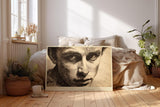 Paul Sinus Wandbild 120x80cm Rebel Gaze in Dust modernes Portrait in Punkttechnik Kunst Poster für Wohnzimmer Büro Studio