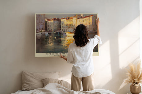 Paul Sinus Wandbild Reflections of a Peaceful Haven Harbor Serenity in Sunlit Impressionism