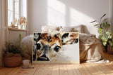 Paul Sinus Wandbild 120x80cm Reh Portraet moderne Tierkunst expressive Malerei Waldtier Kunstbild stilvolle Wanddekoration fuer Wohnzimmer Büro