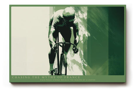 Paul Sinus Wandbild 120x80cm Rennradfahrer in Bewegung moderne Radsport Kunst mit dynamischer Illustration