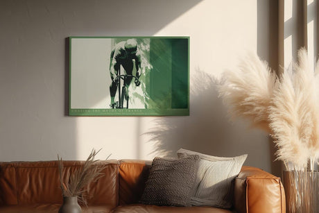 Paul Sinus Wandbild 120x80cm Rennradfahrer in Bewegung moderne Radsport Kunst mit dynamischer Illustration