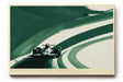 Paul Sinus Wandbild 120x80cm Rennwagen auf kurviger Rennstrecke moderne Motorsport Kunst mit dynamischer Bewegung