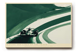 Paul Sinus Wandbild 120x80cm Rennwagen auf kurviger Rennstrecke moderne Motorsport Kunst mit dynamischer Bewegung