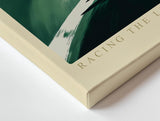 Paul Sinus Wandbild 120x80cm Rennwagen auf kurviger Rennstrecke moderne Motorsport Kunst mit dynamischer Bewegung