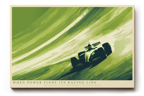 Paul Sinus Wandbild 120x80cm Rennwagen auf Rennstrecke moderne Motorsport Kunst mit dynamischer Bewegung