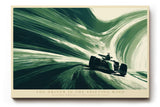 Paul Sinus Wandbild 120x80cm Rennwagen in dynamischer Bewegung moderne Motorsport Illustration Wanddekoration