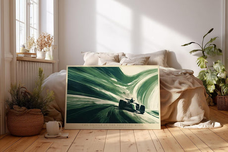 Paul Sinus Wandbild 120x80cm Rennwagen in dynamischer Bewegung moderne Motorsport Illustration Wanddekoration