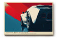 Paul Sinus Wandbild 120x80cm Rennwagen Retro Auto Kunst moderne Illustration dynamische Perspektive Kunstdruck stilvolle Wanddekoration fuer Wohnzimmer Büro Garage