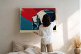 Paul Sinus Wandbild 120x80cm Rennwagen Retro Auto Kunst moderne Illustration dynamische Perspektive Kunstdruck stilvolle Wanddekoration fuer Wohnzimmer Büro Garage