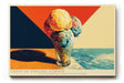 Paul Sinus Wandbild 120x80cm Retro Eisbecher Pop Art Dessertmotiv farbenfrohe moderne Kunst fuer Kueche und Wohnräume