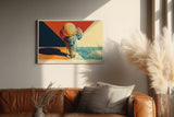 Paul Sinus Wandbild 120x80cm Retro Eisbecher Pop Art Dessertmotiv farbenfrohe moderne Kunst fuer Kueche und Wohnräume