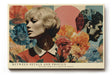 Paul Sinus Wandbild 120x80cm Retro Frauenportrait mit Blumen Moderne Pop Art Komposition in warmen Farben