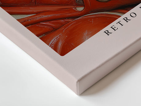 Paul Sinus Wandbild Retro Hero in Red – Futuristische Eleganz und stille Stärke in intensivem Rot
