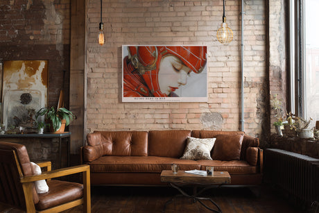 Paul Sinus Wandbild Retro Hero in Red – Futuristische Eleganz und stille Stärke in intensivem Rot
