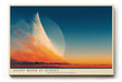 Paul Sinus Wandbild 120x80cm riesiger Mond Sonnenuntergang moderne Landschaft Kunst Himmel Natur Kunstdruck stilvolle Wanddekoration fuer Wohnzimmer Schlafzimmer Büro