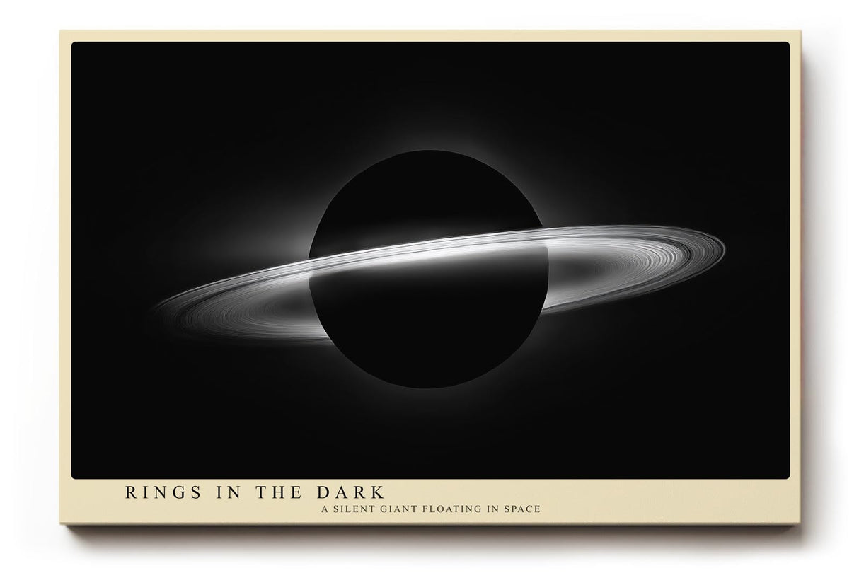 Paul Sinus Wandbild 120x80cm Ringplanet Kosmos Minimalistische Weltraum Kunst Schwarz Weiss Planet Illustration Kunstdruck Poster Grosse Wanddekoration fuer Wohnzimmer Büro