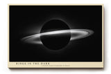 Paul Sinus Wandbild 120x80cm Ringplanet Kosmos Minimalistische Weltraum Kunst Schwarz Weiss Planet Illustration Kunstdruck Poster Grosse Wanddekoration fuer Wohnzimmer Büro