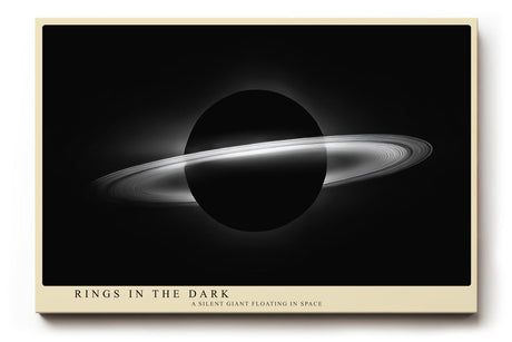 Paul Sinus Wandbild 120x80cm Ringplanet Kosmos Minimalistische Weltraum Kunst Schwarz Weiss Planet Illustration Kunstdruck Poster Grosse Wanddekoration fuer Wohnzimmer Büro