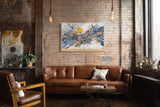 Paul Sinus Wandbild Rise of the Abstract Force Lines and Colors Crash with Raw Energy