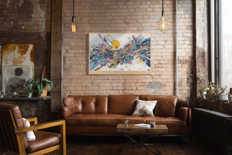 Paul Sinus Wandbild Rise of the Abstract Force Lines and Colors Crash with Raw Energy